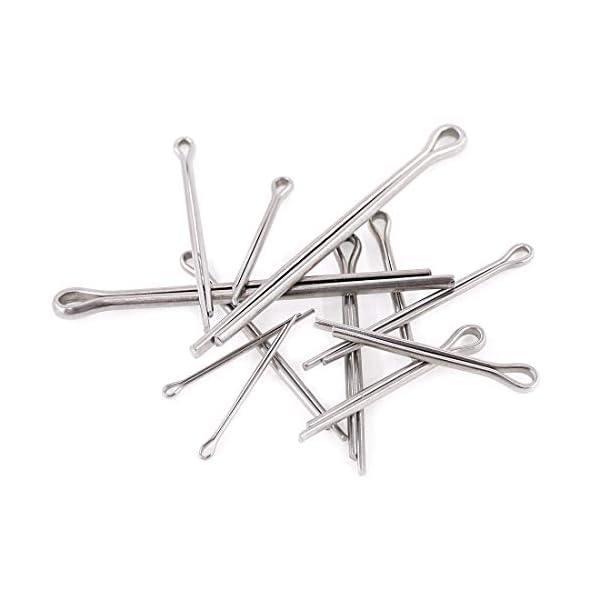 Glarks 340 Teile 6 Größen 304 Edelstahl Splinte Pin Clip Key Fastner Fitting Sortiment Kit für Automotive, Mechaniker… – Bild 7