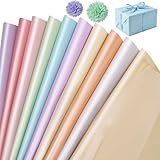 80 Blatt Seidenpapier, 35 x 50cm Pastell Seidenpapier Bunt Geschenkpapier Bastelpapier Packpapier für Ostern Geburtstage Hochzeiten DIY Basteln (10 Farben)