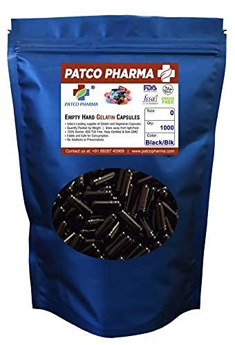 See full amazon price history chart for PATCO PHARMA RAW MATERIALS & EQUIPMENTS -Size 0 Black Empty Gelatin Pill Capsule-Gluten Free|Diy Powder Filling(Pack Of 1000) PATCO PHARMA RAW MATERIALS & EQUIPMENTS -Size 0 Black Empty Gelatin Pill Capsule-Gluten Free|Diy Powder Filling(Pack Of 1000) (B09C37GY55) Amazon Price History, Amazon Price Tracker