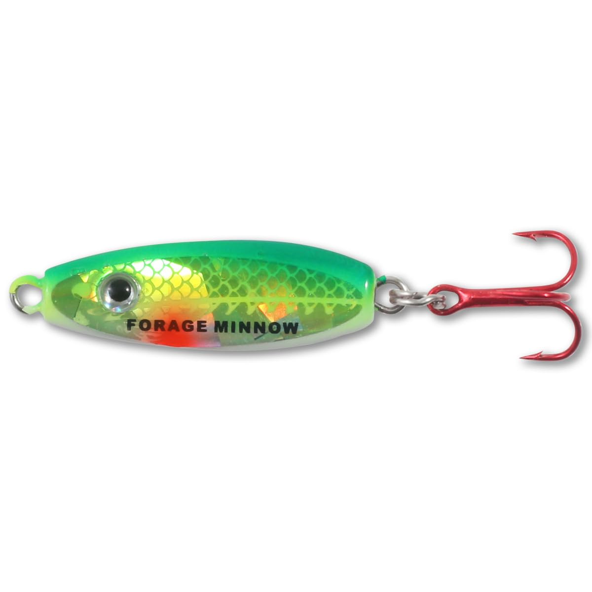 Northland Tackle FMS3-20 Forage Minnow Jig'n Spoon, 1/8-Ounce, Super-Glow Perch
