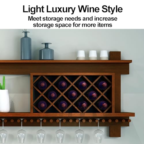 Support de rangement pour verres à pied et casier à vin suspendu
