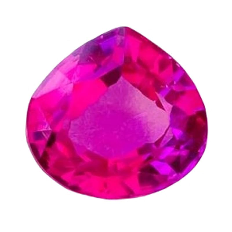 Saphir rose naturel poire 12mm sans défaut de taille pour réussir votre sertissage