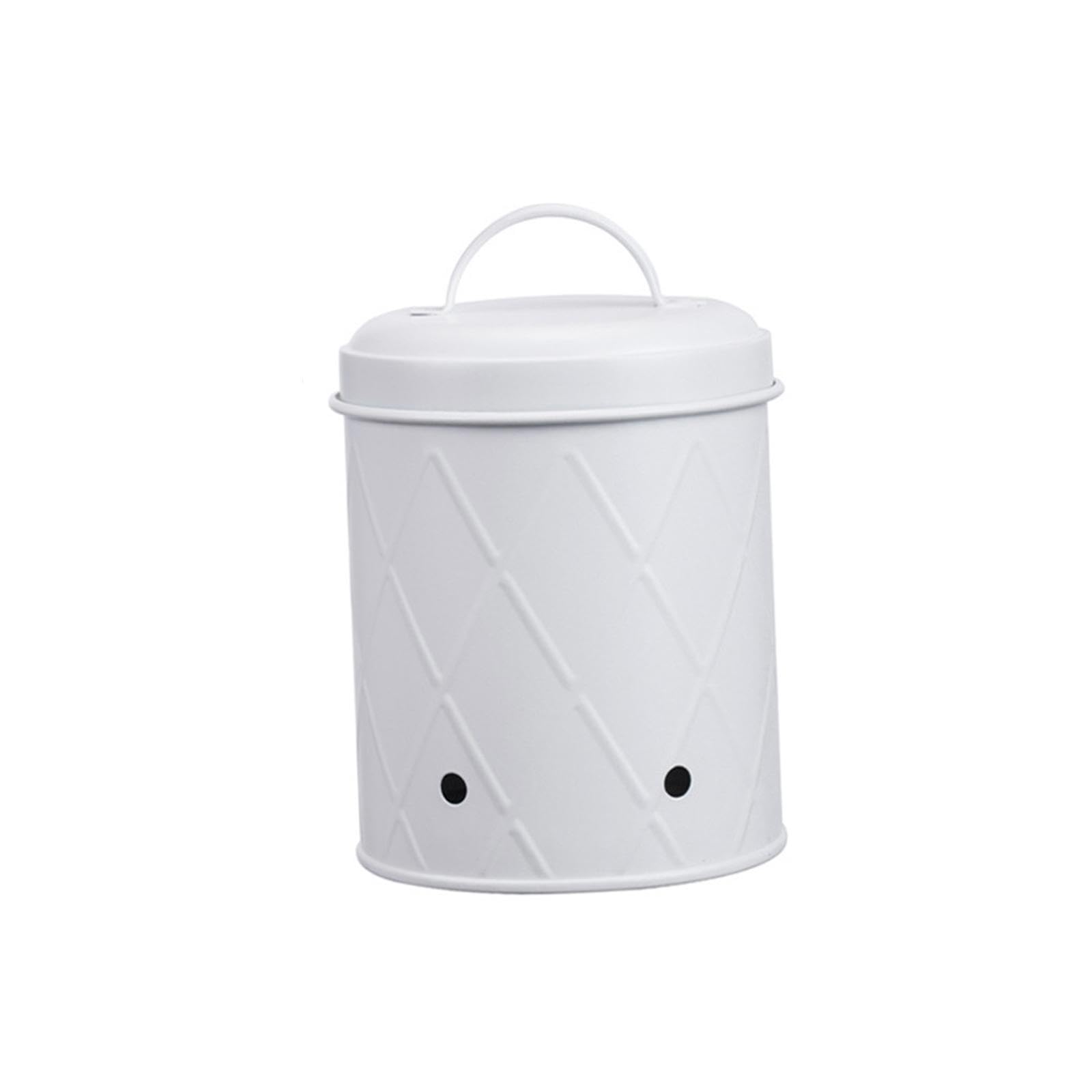 rockible Kartoffel Zwiebel Knoblauch Topf, Belüftete Metallbox, Gemüse Aufbewahrungsdose, Lebensmittelbehälter Eimer für Picknick, Outdoor, Langsames Kochen, C, Weißer Stil C