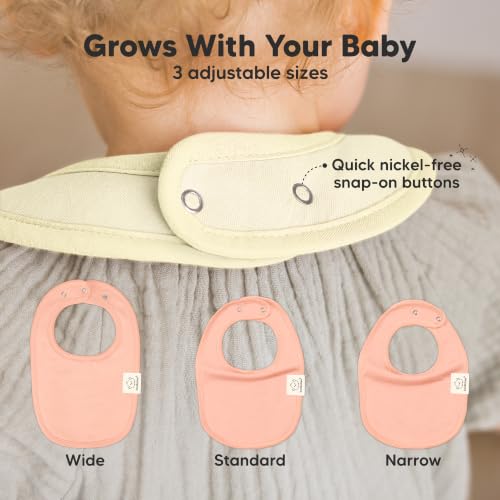Image of KeaBabies 8-Pack Organic Baby Bibs for Drooling and Teething (Embrace) | Soft Cotton Bibs for Baby Girl, Boy, Extra Absorbent, Easy to Clean & Put On, Toddler, Newborn, Infant 0-24 Months