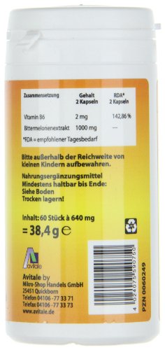 Avitale Bittermelone Kapseln 500 mg, 60 Stück, 2er Pack (1 x 38 g)