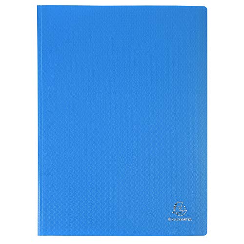 Exacompta 8522E - Carpeta de 20 fundas PVC, A4, color azul