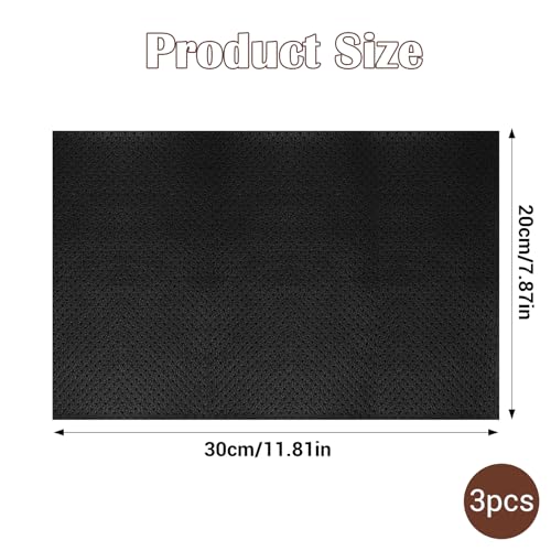 3Pcs Breathable Perforated Black Patches
