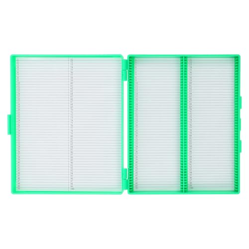 UTHCLO 収納可能スライドボックス 透明蓋付き 顕微鏡用プラスチック収納ケース 病理用スライド整理に