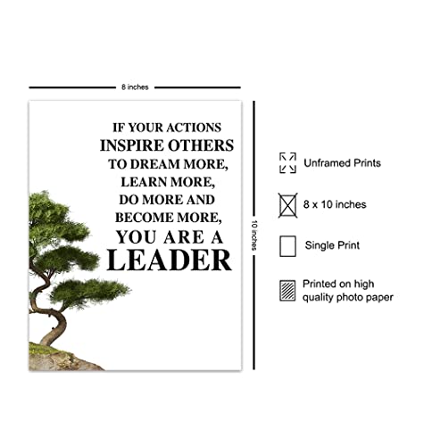 Yellowbird Art & Design Office Wall Art Decor - Motivational Leadership Saying - Gift For Boss, Manager, Team Leader, Coach, Teacher - Inspirational Quote Poster Print thumb #1
