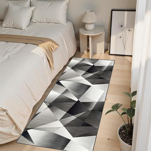 Alfombra pasillo de pelo corto transitable y suave para suelo de cocina o balcón moderno 5