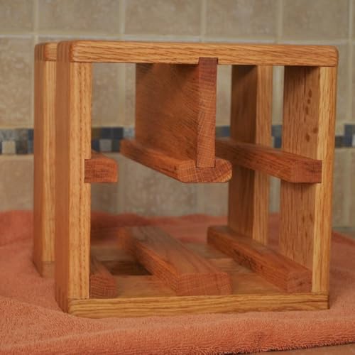 Soporte para Botellas de Vino de Madera 9x9x11 pulgadas miniatura 4