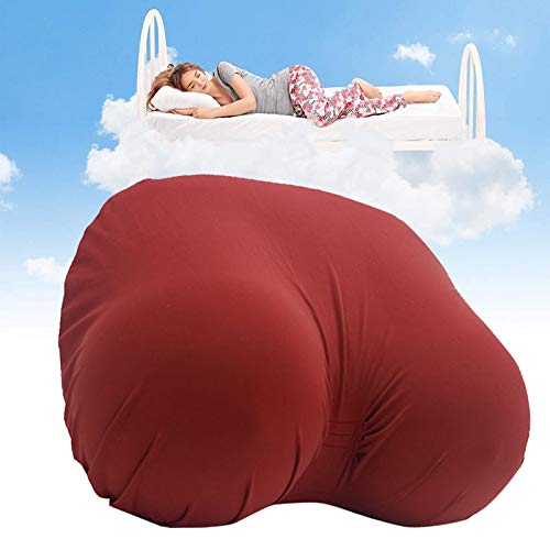 Boobs Breasts Pillow Cushion, Soft Memory Foam Sleep Pillow 3D Artificial Breast Pillow Creative Breast Shape Pillow Sexy Kawaii Toy Valentine's Day Gift for Girlfriend Couples (Brown)