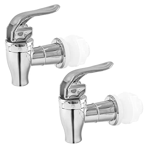 Biaungdo 2 Pcs Replacement Spigot for Beverage Dispense Silver Push Style