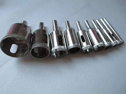 Juego de 10 brocas de diamante 6-30mm para cerámica y vidrio miniatura 2