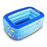 Inflatable Kiddie Pool, 51' × 33' × 21' Kids Pool for Indoor or Outdoor, Summer Fun Kids Swimming...