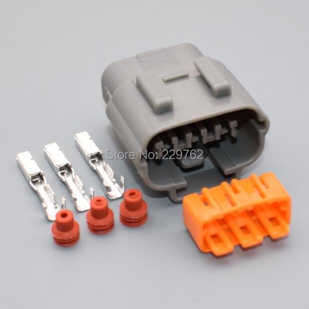 Yierxjwshx 3Pin 090 Female Waterproof Cable Plug for Nissan for Mazda RX8 Ignition Coil Connector 6195-0009 Ignition Coil Plug - (Color Name: 15sets)