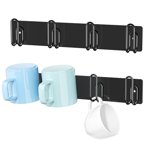 Tassenhalter Wand, 2 Stück Kaffeetassenständer, Tassen Regal Aus Metall...