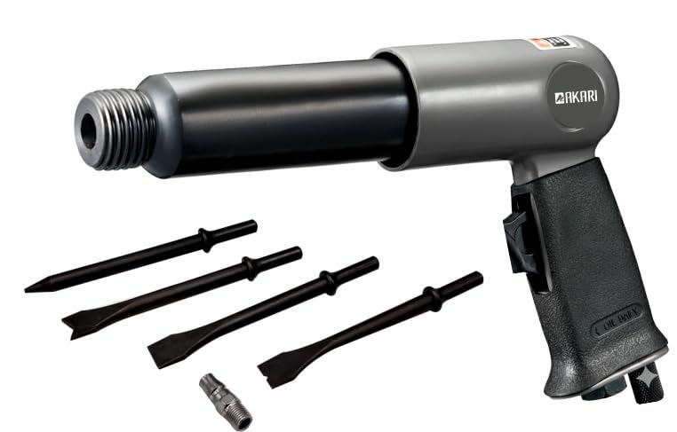 AKARI 250MM Air Hammer Kit | 2200 BPM Pneumatic Air Chisel with 4 Chisels & 1/4" Air Inlet (AT-AH-250)-image-20