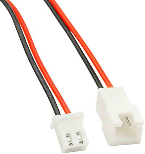 Samidea 100Pieces 50-Pair Micro Jst Xh2.54 2Pin Male Female Connector Plug Extension Cable With Red Black Terminal Connector Wire Cable 150Mm/5.9"(50Xmale 50X Female) #TOP4