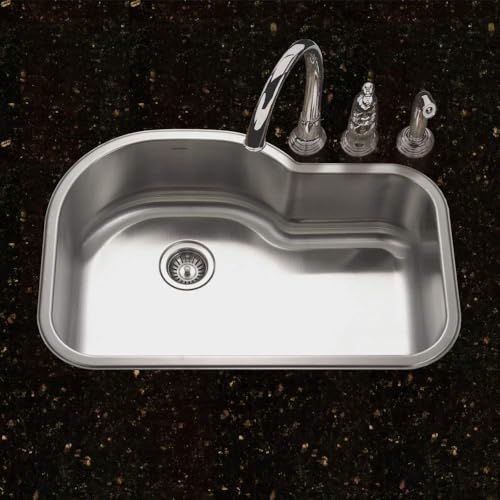 Houzer BSH-3200 Belleo 32 inch Stainless Steel Kitchen Sink, Topmount, Single Bowl Offset, Cabinet Compatibility, Basket Strainer and Bottom Grid Included, Satin Finish by HOUZER - Image 3
