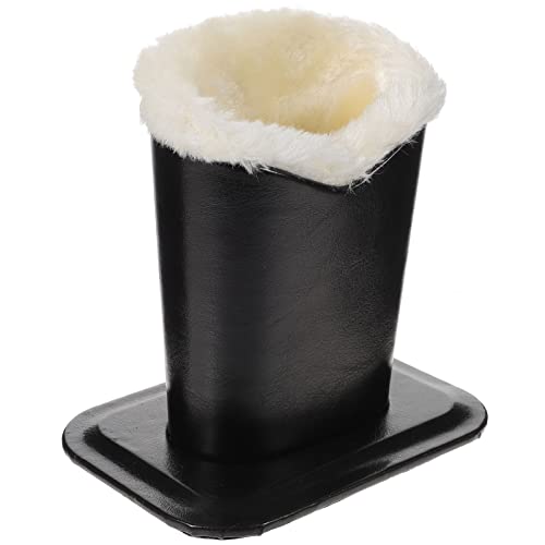 STOBOK Plush Eyeglass Holder Stand Up Eyeglass Case Standing Eyewear Case Decorative Glasses Display Stand Eyeglass Stand Storage Rack for Nightstand Table (Black)