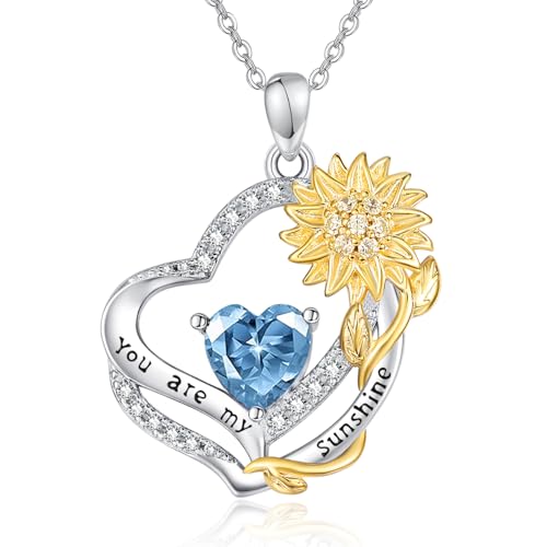 Zhi Kexin �Ђ܂�� �a���΃l�b�N���X �����p 925�X�^�[�����O�V���o�[ You Are My Sunshine �n�[�g�y���_���g�l�b�N���X �L�O�� �a���� �W���G���[ �M�t�g ���ꂳ�� �� �ޏ�, 0.87 Inches, �X�^�[�����O�V���o�[