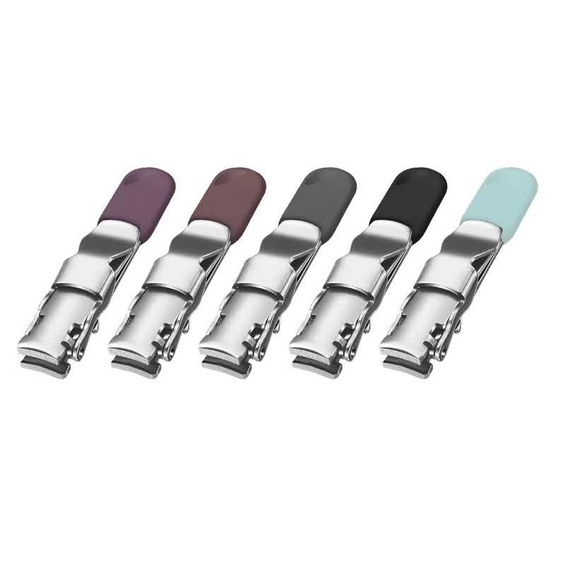 Image of Sharp Fingernail Clippers Toenail Clippers Nail Cutter Stainless Steel with design for Men and Women (PURPLE)
