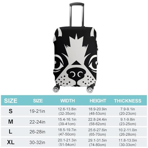 French Bulldog Printed Luggage Cover Protector, Fits 18-32 Inch Luggage2