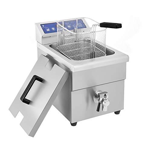Royal Catering – Rcif 10EB – Induction 10 Litre Fryer Deep Fryer 3.5 Volume, 3500 W, 230 V, Timer, Drain Tap – Silver - Image 6
