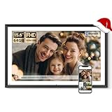 BSIMB 15.6 Inch Digital Picture Frame, 64GB 1920x1080 FHD Large Digital Photo Frame WiFi Photo Frame Electronic Touchscreen, Share Pictures/Videos via App/USB/SD Easy Setup Auto-Rotate, Gift for Mom