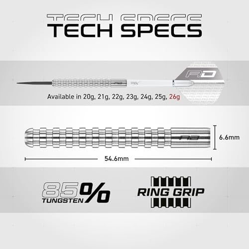 RED DRAGON Javelin Tip Darts Set - 85% Tungsten Slim Barrels for Precision & Control, Enhanced Grip, Multiple Weights 26g, Flights & Shafts Included by RED DRAGON - Image 3