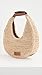 STAUD Women's Moon Raffia Tote Bag, Natural/Tan, One Size