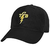 Popfunk Official Elvis TCB Logo Dad Hat - The U18 Adjustable Relaxed-Fit Cap - Unisex for Men and Women, Black