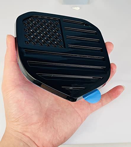 Image of Glossy Black American Flag Emblem Fits for RAM Front Grille Emblem Replacement Compatible Models /1500 2006-2018 /2500 2009-2018 /3500 2007-2018