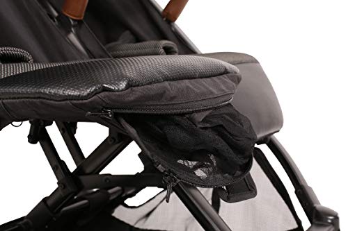 X-Lander Geschwisterbuggy X-Double Zwillingskinderwagen bis 44kg Doppelbuggy Geschwisterkinderwagen Kinderwagen Zwillinge Buggy klein zusammenklappbar nebeneinander (Double Black)