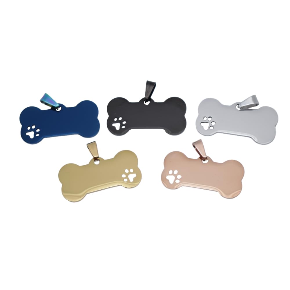 Ibera Medaglietta Cane Personalizzata XL A Forma Di Osso - Targhetta Per Cani Di Taglia Grande Con Incisione - Foto 3