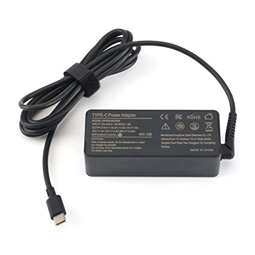 LJO-EEIH 200 Pack 45W Type USB C Laptop Charger Compatible with Lenovo Chromebook c330 s330 c340 s340 100e 300e 500e Series, ThinkPad T480 T480s T580 T580s E480 E580 Adapter Power Supply Cord