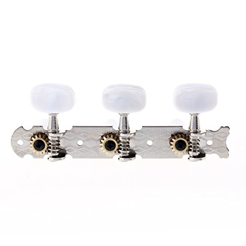Musiclily Pro Mécaniques 3×3 pour Guitare Classique, Nickel Bouton Ovale Blanc - Les Beatles, Paul McCartney, John Lennon, RIngo Starr, George Harrison Musiclily Pro Mécaniques 3x3 pour Guitare Classique, Nickel Bouton Ovale Blanc – Image 5