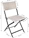 BRUBAKER 2er Set Gartenstuhl Lugano - Polyrattan Klappstuhl wetterfest und robust - Balkonstuhl klappbar - Campingstuhl für Garten Balkon Terrasse - Camping Stuhl - Grau/Beige