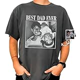 Custom Photo Dad T-Shirt, Personalized Father Shirts with Picture, Gifts Dad Daddy Papa Husband for Fathers Day Christmas