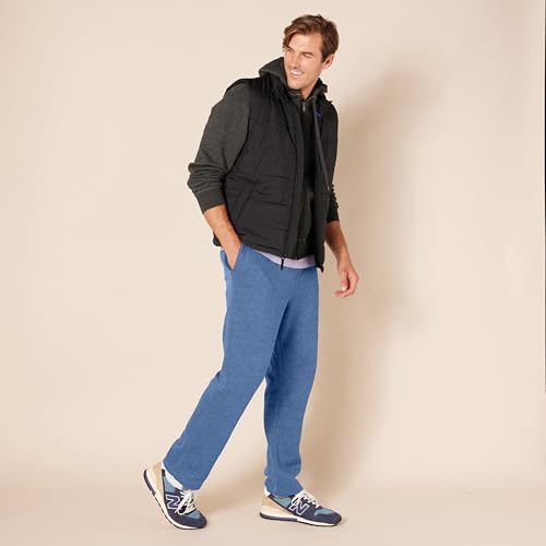 Amazon Essentials Men's Fleece Open Bottom Sweatpant (Available in Big and Tall), Blue Heather, S - Image 8