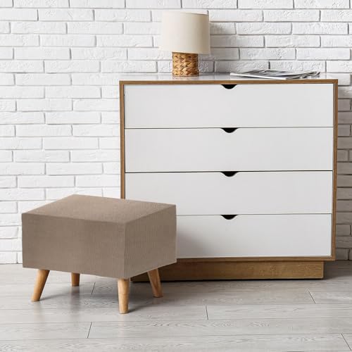 sourcing map Stretch Ottoman Cover Rectangular Oversized Square Ottoman Slipcover with Elastic for Foot Stool Living Room Bedroom Fit Length 50-76cm / 20"-30", Small, Black - Cosy Home Interiors sourcing map Stretch Ottoman Cover Rectangular Oversized Square Ottoman Slipcover with Elastic for Foot Stool Living Room Bedroom Fit Length 50-76cm / 20"-30", Small, Black - Image 5