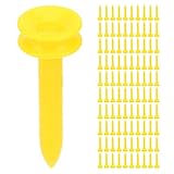 HPZIHUIT Golf-Tees, professionell, leicht, reduziert Reibung, stabiler, Kunststoff, Gelb, 100 Stück