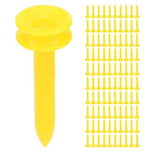 Tees de Golfe, 100 Peças de Tee Auxiliar de Treinador de Golfe Amarelo para Substituição de Tee de G