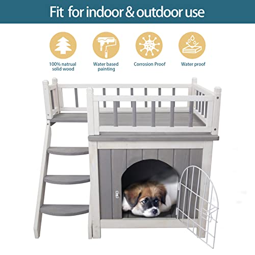 Petsfit Dog House Cat Houses for Indoor Cats, Dog Houses for Small Dogs with Side Window, Connect The Pet Stairs (Modern… - Image 4