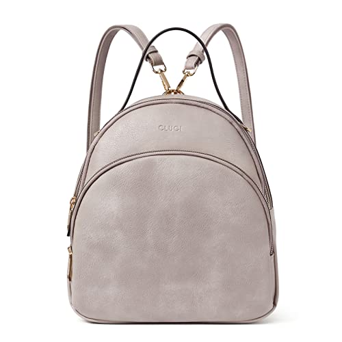 Image of CLUCI Small Backpack Purse for Women Mini Cute Backpack Leather Convertible Fashion Travel Girls Shoulder Bag, Grey