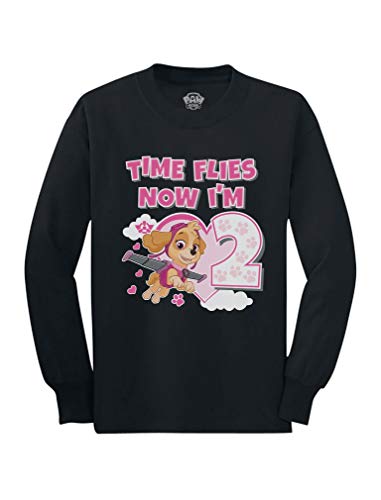 Tstars Nickelodeon Paw Patrol Skye 2nd Birthday Girl Toddler Kids Long Sleeve T-Shirt
