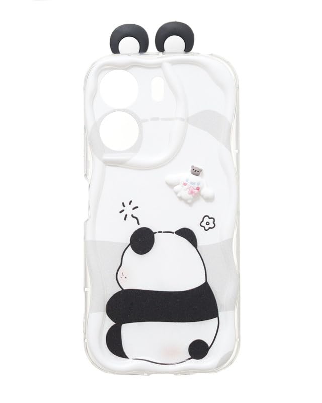 Back Cover Compatible With Phone Xiaomi Redmi 13C White&Black B-C 