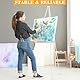 PUWOWYE Künstler Staffelei Stand, 160cm Verstellbares Stativ Tisch Kunst Leinwand Malerei Display, Easy Folding Studio Teleskop Boden Staffeleien für Hochzeit Poster Innen Außen, Weiß