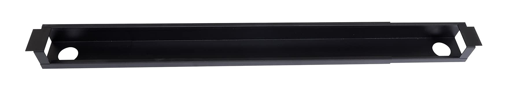 furni24 Schreibtisch fürs Arbeitszimmer und Home Office - Großer laminierter Computertisch aus Holz, 2 Kabeldurchlässe und mit verstellbarem Metall kabelkanal-Nuvi (Grau, Kabelkanal 180x80x75 cm)